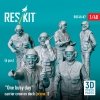 RESKIT RSF48-0087 One busy day carrier crew on deck (scene 1) (6 pcs) (3D Printed) 1/48